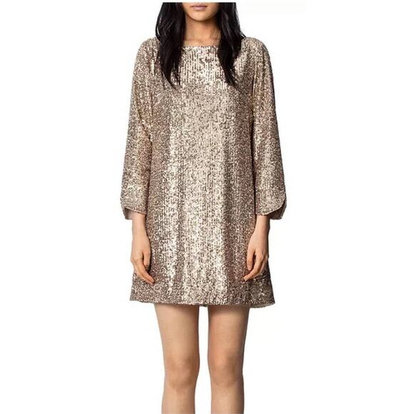 Zadig & Voltaire Sequined Short Dress SZ S - Picture 3 of 8